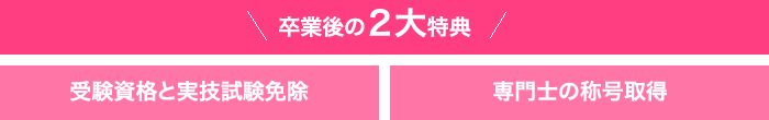 卒業後の２大特典